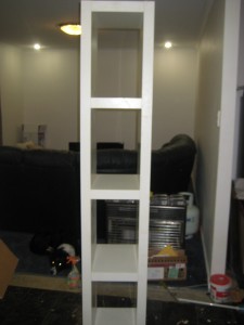 Cheap Ikea Lack Bookcase Into An Entertainment Center Marc